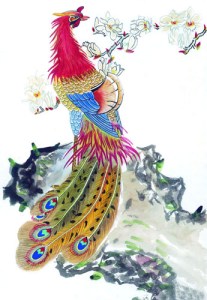 Phoenix (鳳凰) is a legendary bird which is synonymous with good fortune, opportunity, and elegance.