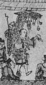 A mobile hawker selling small toys