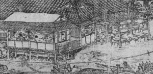 A restaurant with many tables and chairs