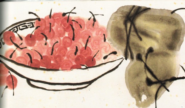 Qi Baishi 齊白石 (1864 – 1957), Cherries, ink and watercolour on paper