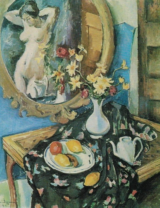 Jean Joveneau (1888 - ?), Still life with a mirror, 1912, oil on canvas, 92 x 74 cm, The Hermitage
