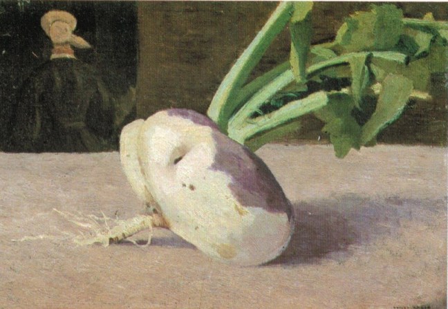 Redon, Celery Root, oil on canvas, 24.5 x 33.2 cm, Musee D'Orsay