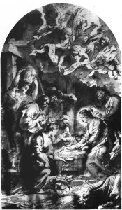 Rubens, P (1577 - 1640), The Adoration of the Shepherds, Drawing, Paris, Fondation Custodia